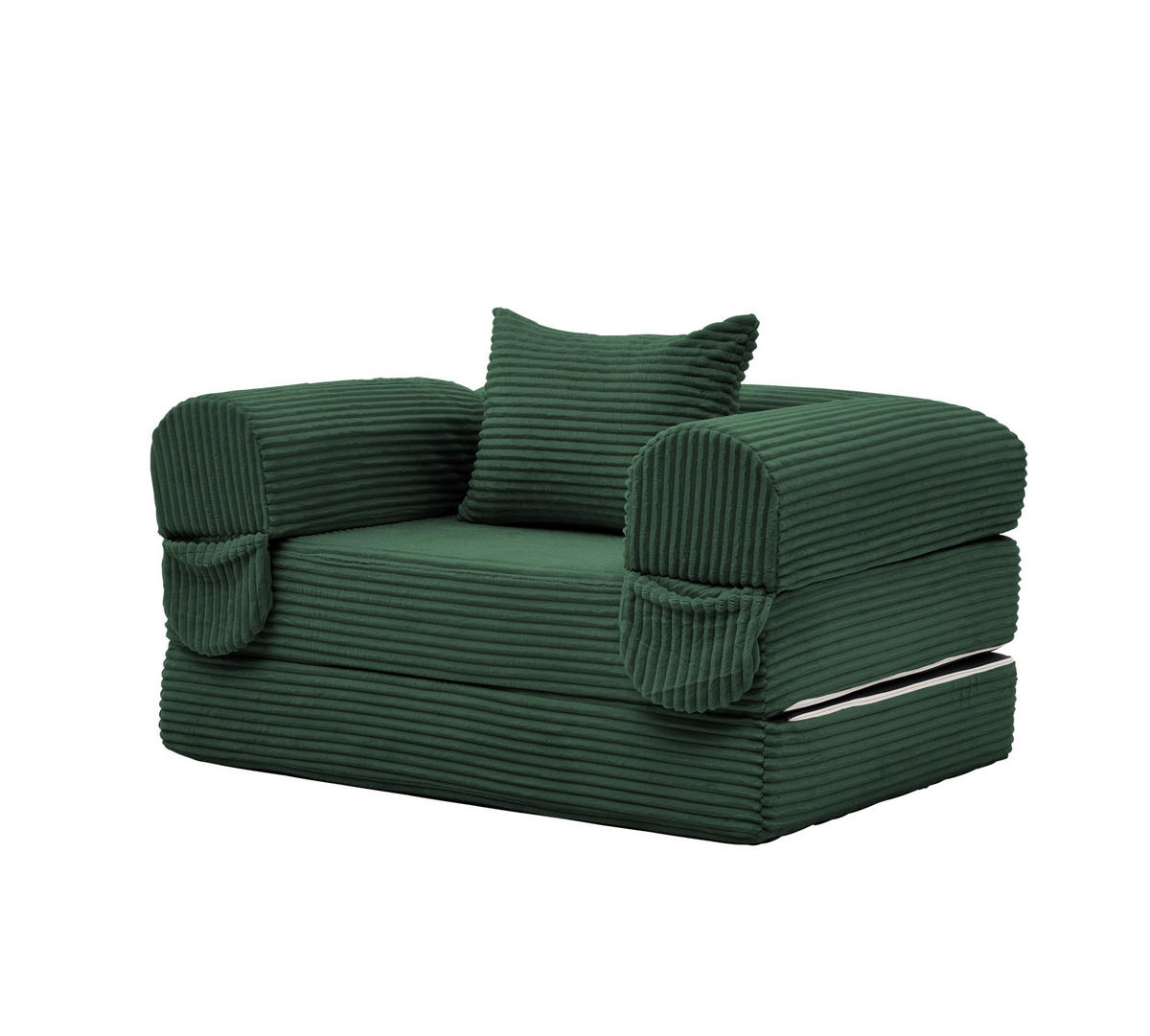 SCHLAFSOFA 1-Sitzer Cord Grün - Grün, Kunststoff (85/65/120cm) - Meubliv