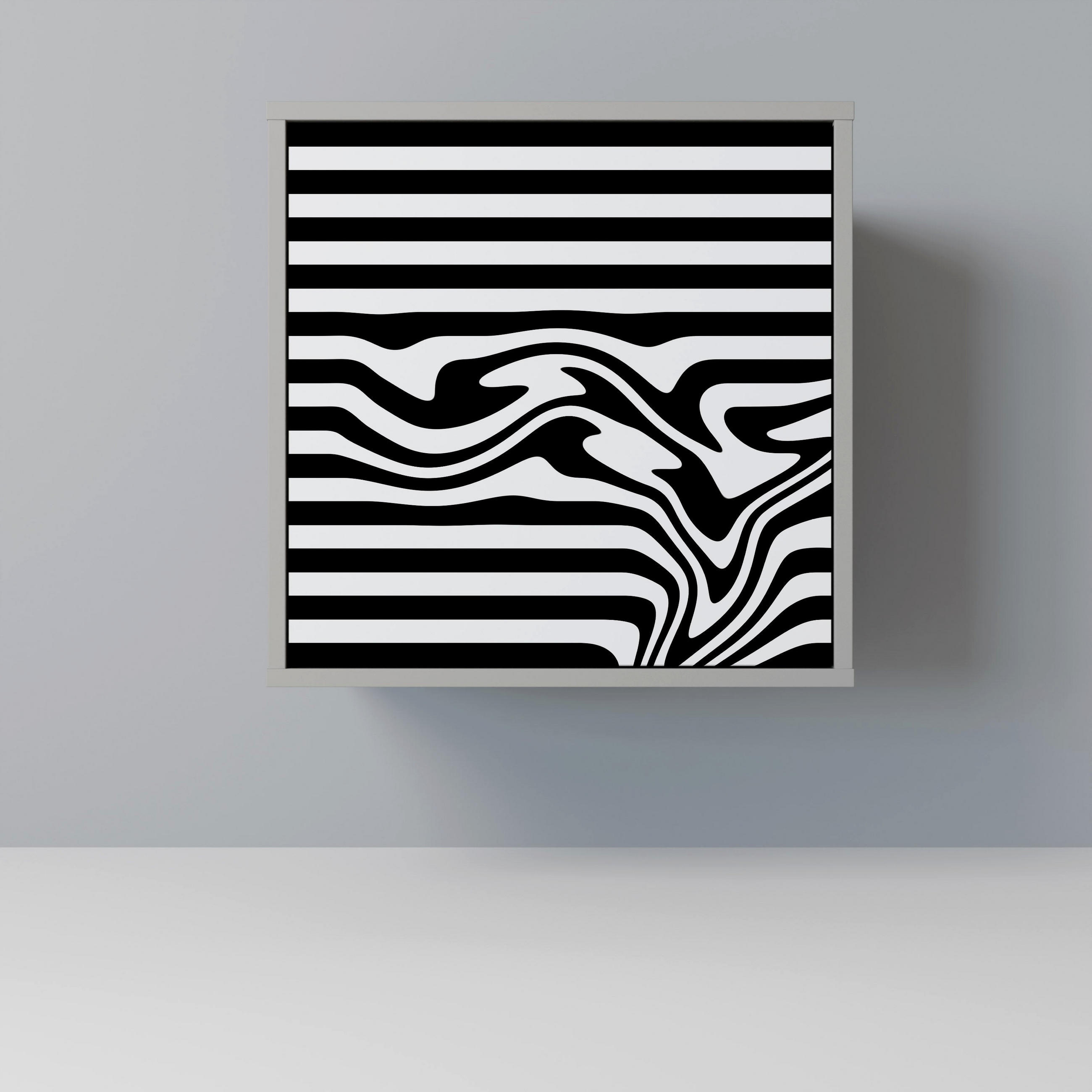 SIDEBOARD SPECTRA SHOWCASE, Grau, 57,5x42x57,5 cm, Ohne Füße - Multicolor/Grau, Holzwerkstoff (57.5/57.5/42cm) - SpaceRebels
