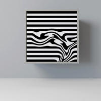 SIDEBOARD SPECTRA SHOWCASE, Grau, 57,5x42x57,5 cm, Ohne Füße - Multicolor/Grau, Holzwerkstoff (57.5/57.5/42cm) - SpaceRebels