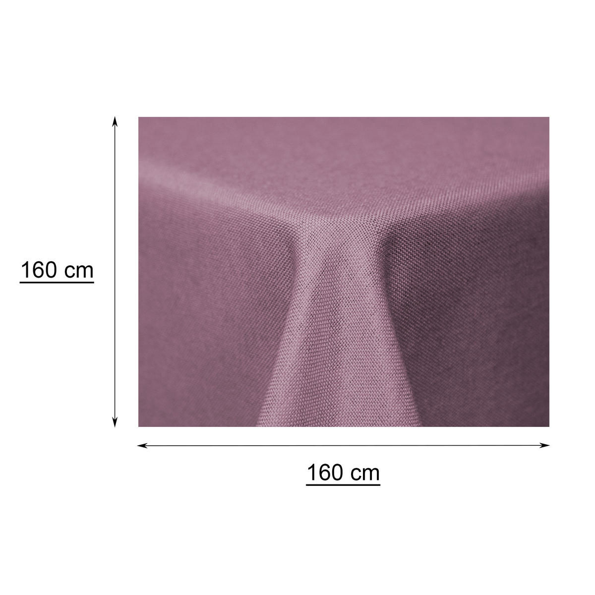 TISCHDECKE Leinenoptik 160/160 cm quadratisch Flieder - Flieder, Textil (160/160cm) - TiborTex