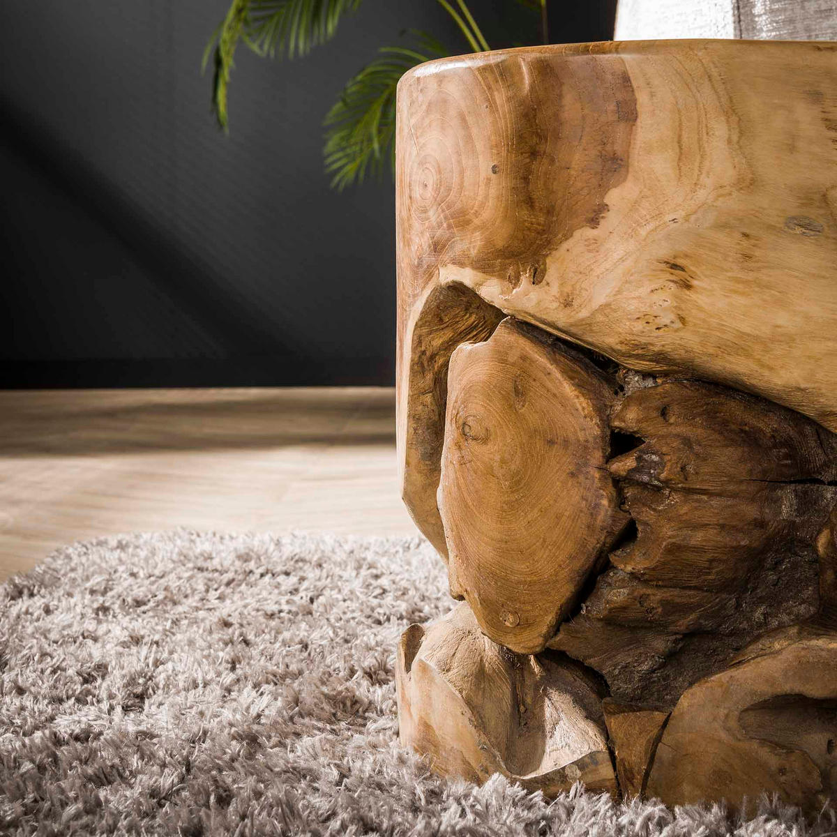 BEISTELLTISCH Line Braun 30/30/40 cm - Braun, Holz (30/30/40cm) - Hoyz Collection