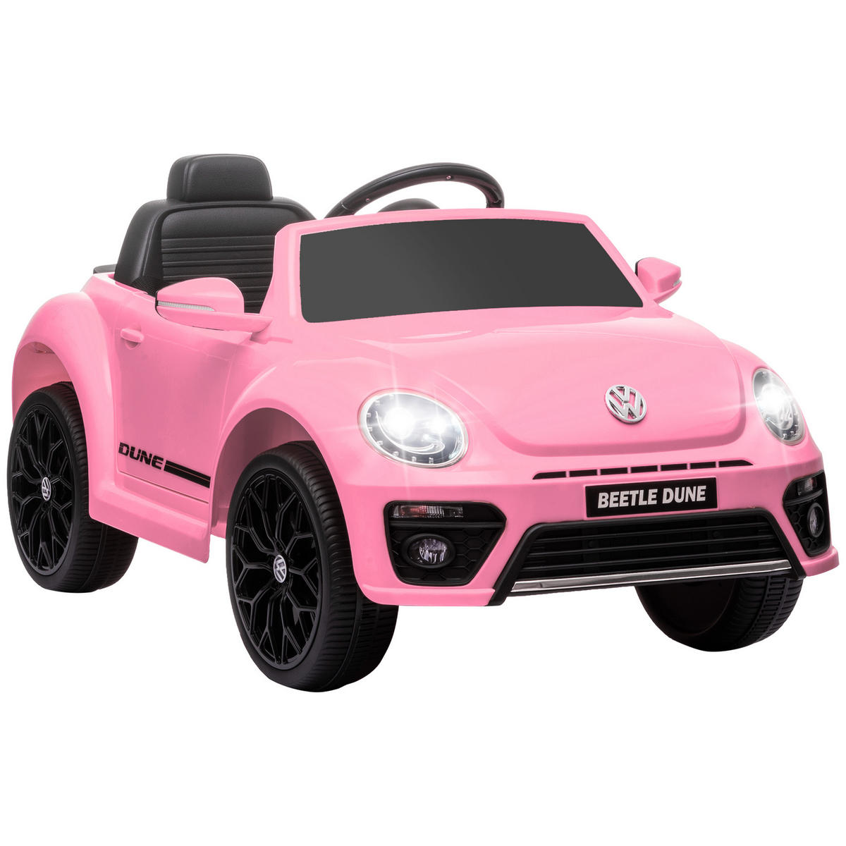 KINDER Elektroauto 12V Kinderauto mit 2,4G Fernbedienung, Musik, Hupe, 3-5 km/h - Rosa, Kunststoff (97/56.5/46cm) - AIYAPLAY