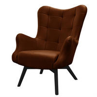 SESSEL SAND mit schwarzen Beinen - Schwarz/Braun, Textil (80/105/86cm) - Lookway