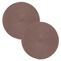 PLATZSET 2er Set Polypro Schoko 35 cm rund - Braun, Kunststoff (35cm) - TiborTex
