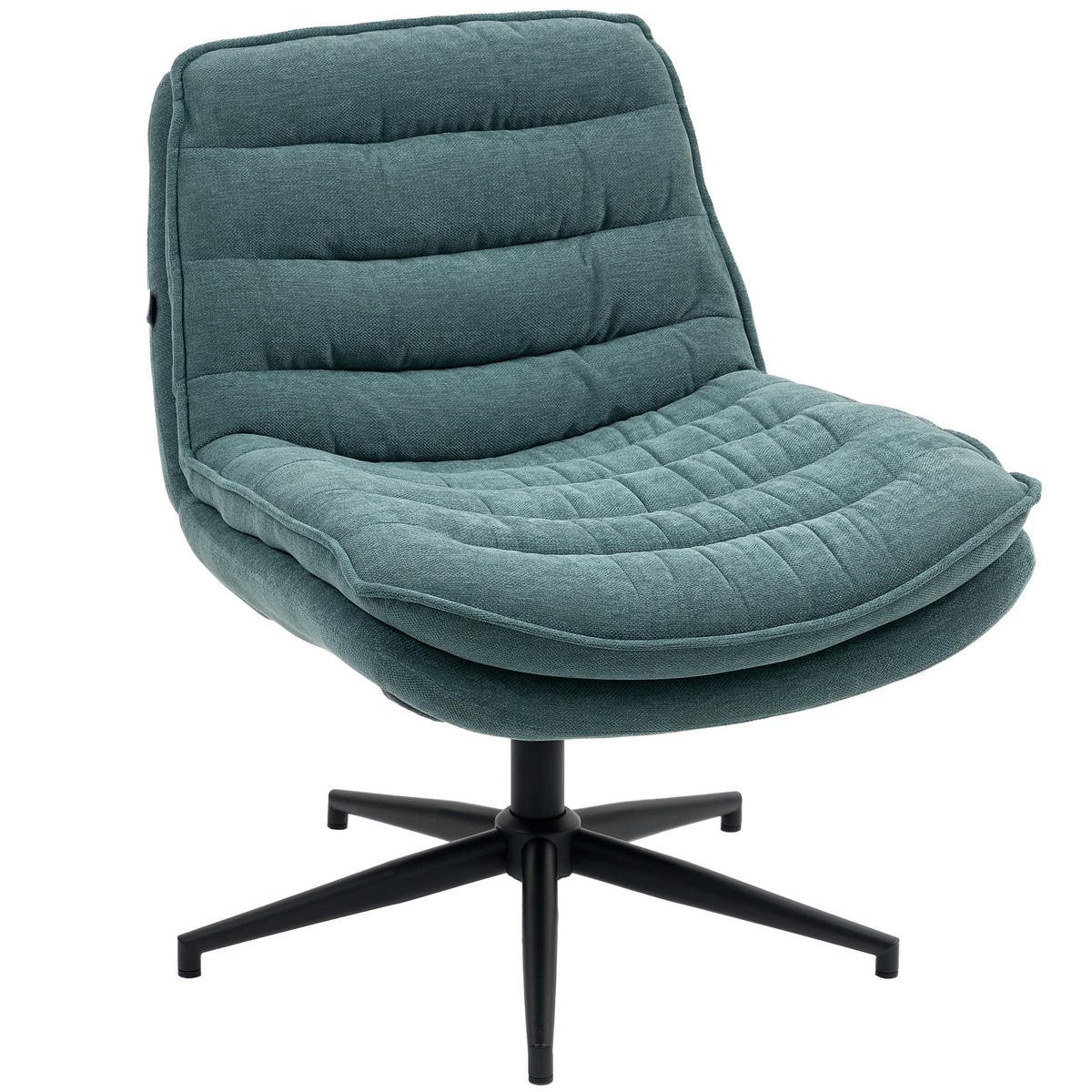 BÜROSTUHL DE-05034 Drehbar mit breitem Sitz, gepolstert Dunkelgrün - Dunkelgrün, Metall (65.5/80/76cm) - ComfortXL