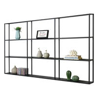 WANDREGAL Jelsa - Schwarz, Metall (160/110/18cm) - [en.casa]