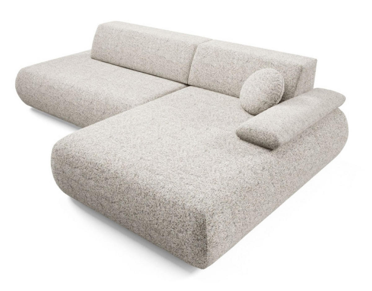 ECKSOFA Beige PENTI Ausziehbar Mit Bettkasten Rechts - Beige, Textil (173.5/286cm) - Sepro Meble