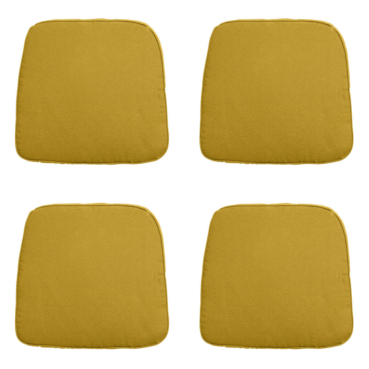 SITZKISSEN Panama 48/48 cm 4er-Set - Gelb, Textil (48/5/48cm) - Madison