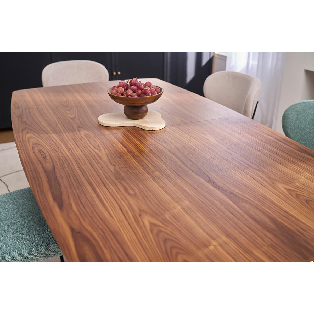 ESSTISCH Ausziehbar Nussbaum L180-230 FIFTIES - Walnussfarben, Holz (230/100/75.5cm) - Miliboo