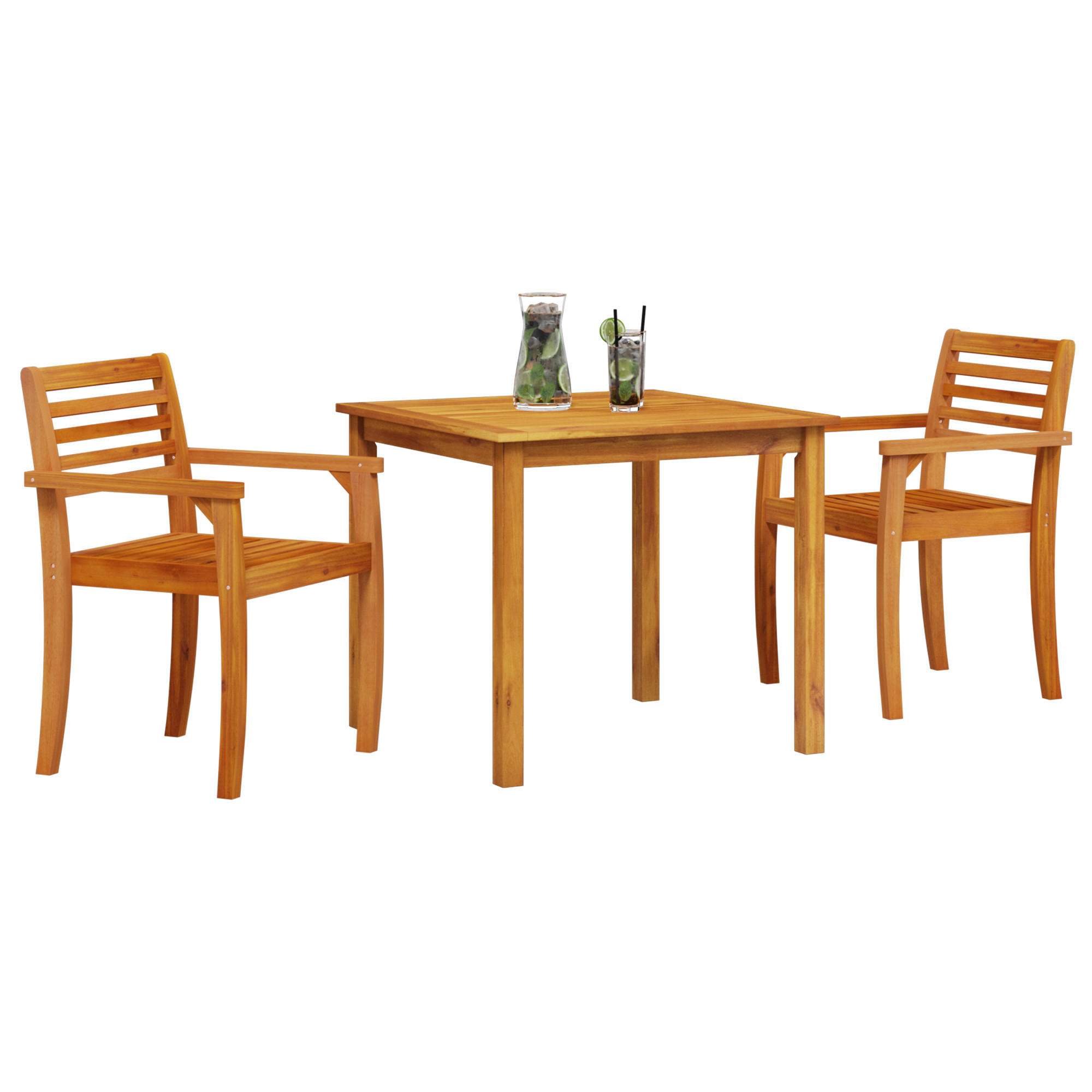 GARTENTISCH Tischvin 85/75/85 cm - Hellbraun, Naturmaterialien (85/85/75cm) - ZMH