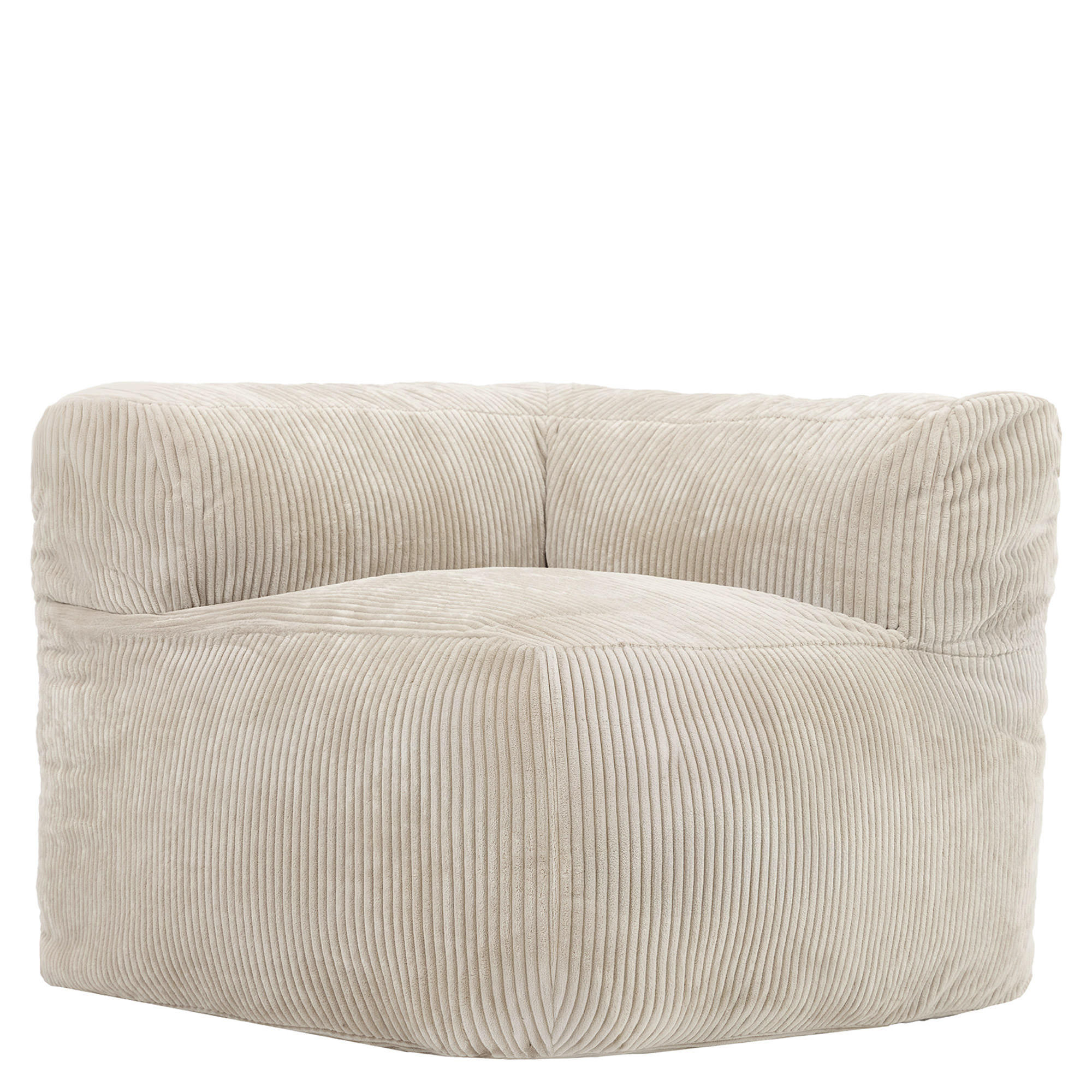 SITZSACK-ECKSESSEL ZEN modular Cord - Beige, Textil (100/68/100cm) - icon