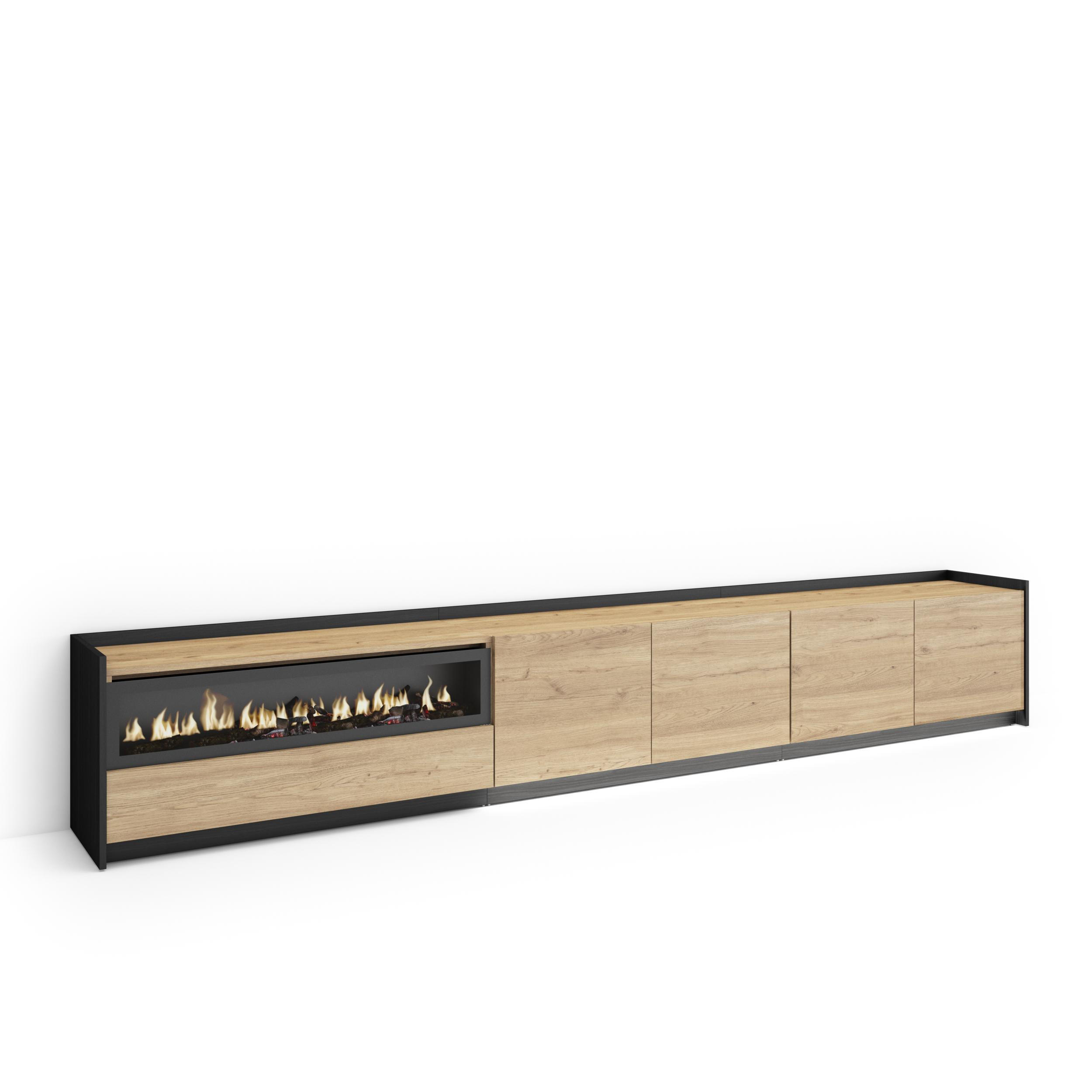 Skraut Home Lowboard, Eiche 310x50x37 cm