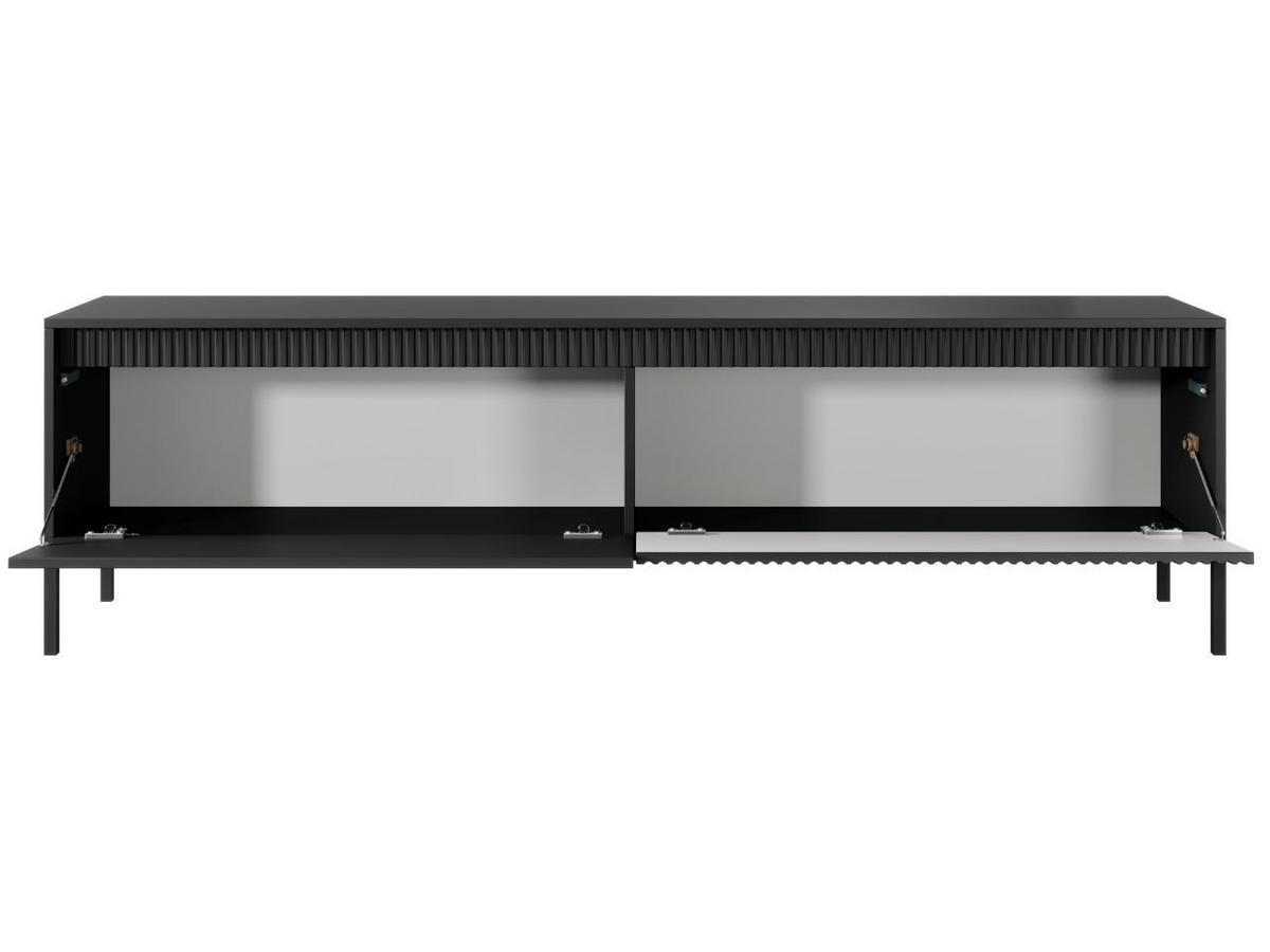 TV-SCHRANK Schwarz 187 cm Sorano - Schwarz, Naturmaterialen/Metall (187/54/40cm) - Graingold