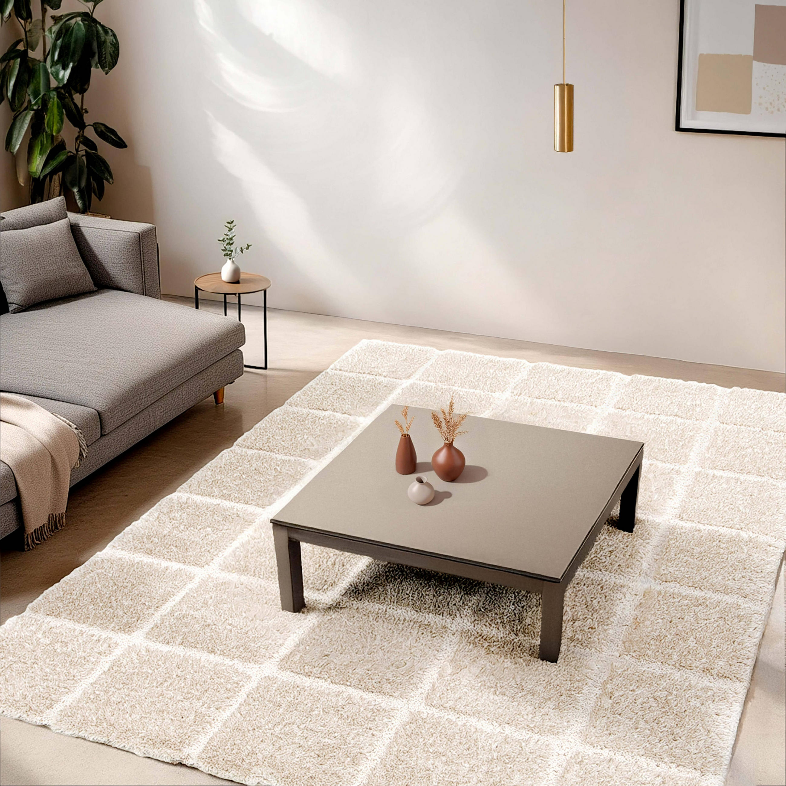 TEPPICH, Weiß - Weiß, Textil (160/230cm) - Oviala