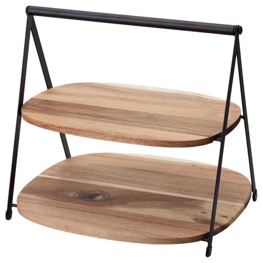 SERVIERPLATTE für Snacks Quest Braun 27/18/25 cm - Braun, Holz (25cm) - Excellent Houseware