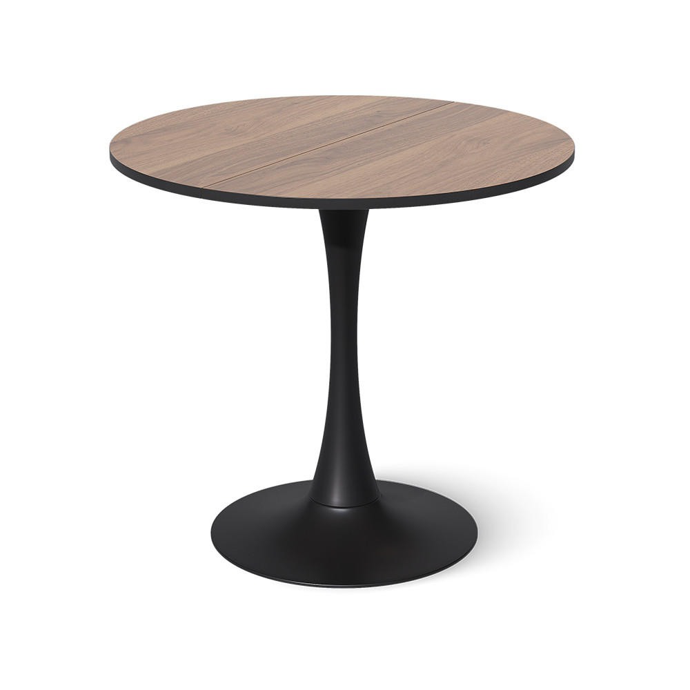 MASA DE SUFRAGERIE Carl, nuc/Negru, 80 x 80 cm - culoare nucă/negru, compozit lemnos (80/80/73cm) - Vicco