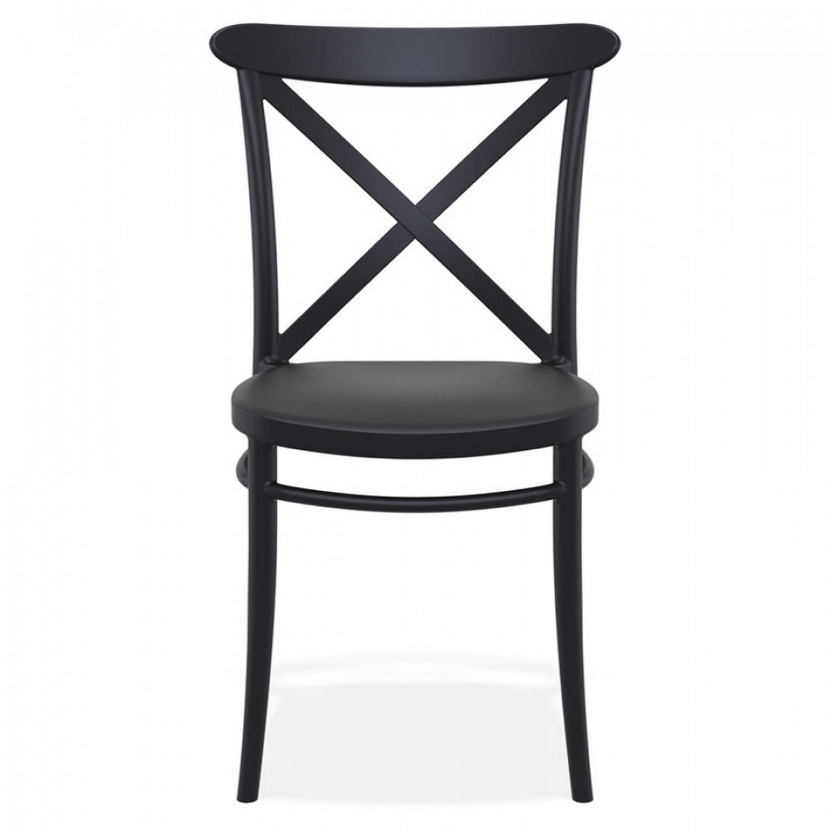 STUHL Schwarz 51x87x51cm - Schwarz, Kunststoff (51/87/51cm) - AlterEgo