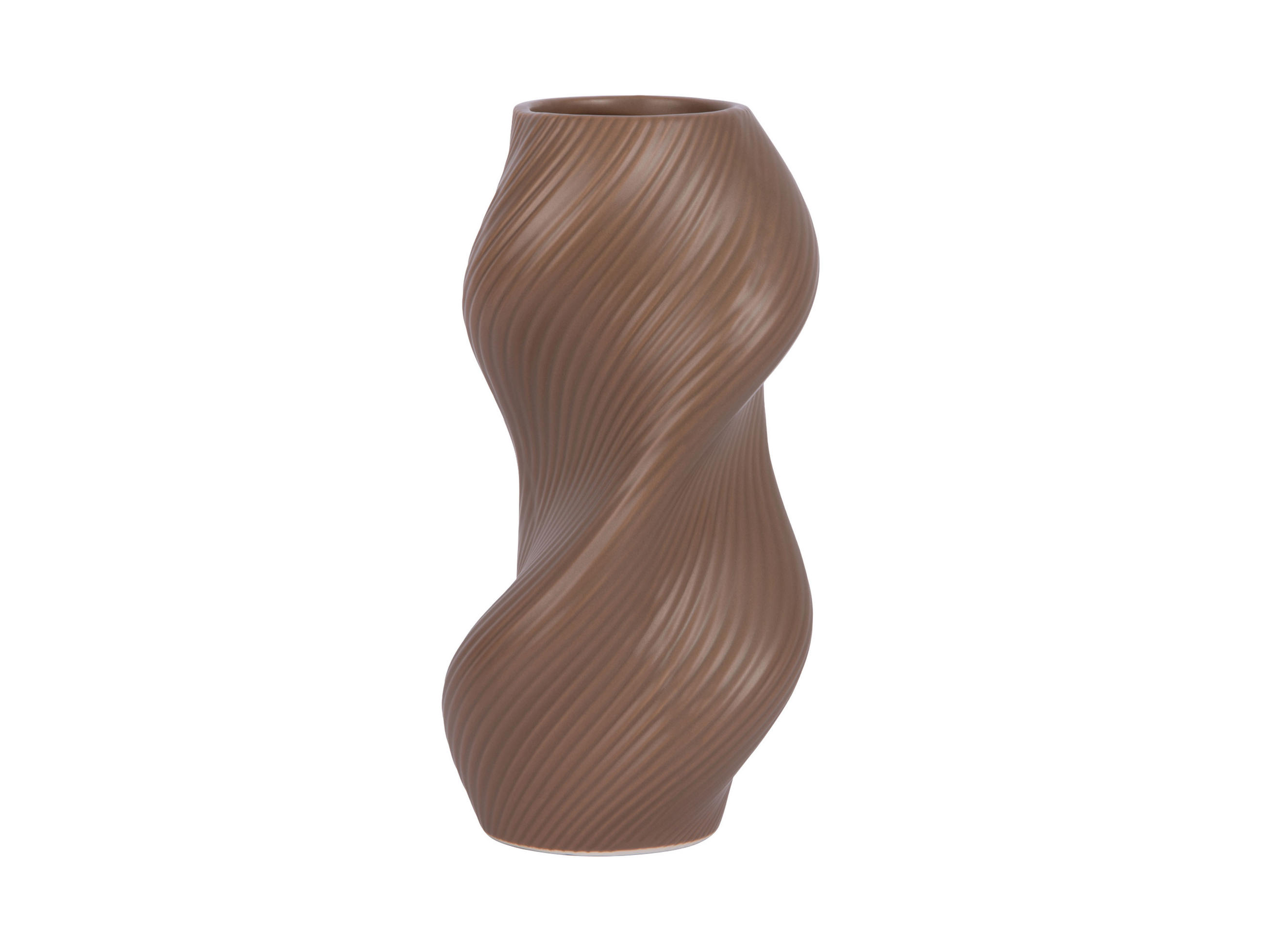 VASE Paris Twisted - Braun - 24,5 cm - Braun, Stein (24cm) - Present Time