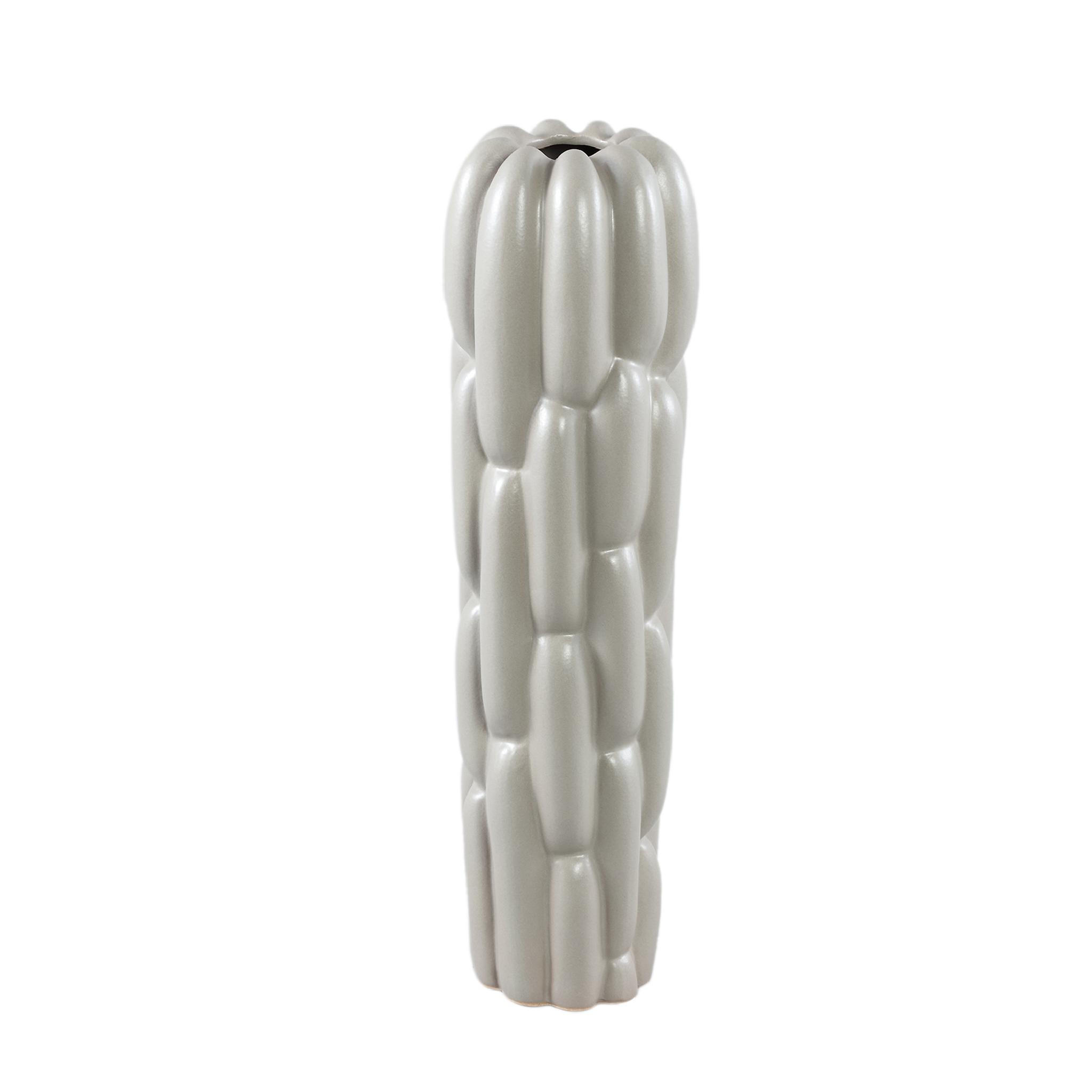 VASE Seanis Grau 14/14/51cm - Grau, Keramik (51cm) - PTMD Collection