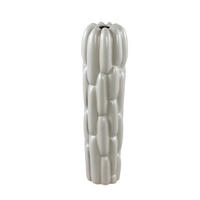 VASE Seanis Grau 14/14/51cm - Grau, Keramik (51cm) - PTMD Collection