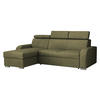 ECKSOFA Oslo 2rLC - Silberfarben/Grün, Holz/Textil (235/170cm) - MIRJAN24