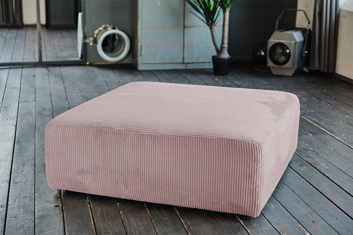 MODULSOFA WIOLO SOFT 5 MODULE 5 KISSEN Pink Cord - Pink/Schwarz, Kunststoff/Textil (333/84/222cm) - KAWOLA