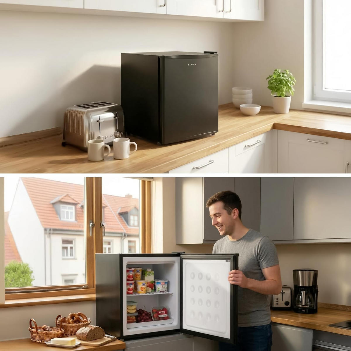MINIGEFRIERSCHRANK 31L Schwarz - Schwarz, Metall (45/48/47cm) - KLAMER