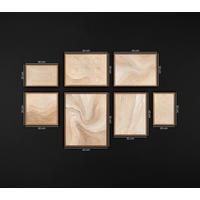 GEMÄLDE Spuren des Windes Schattenfugenrahmen Eichefarben 7-teilig - Eichefarben, Holz (120/80cm) - YS-art gallery