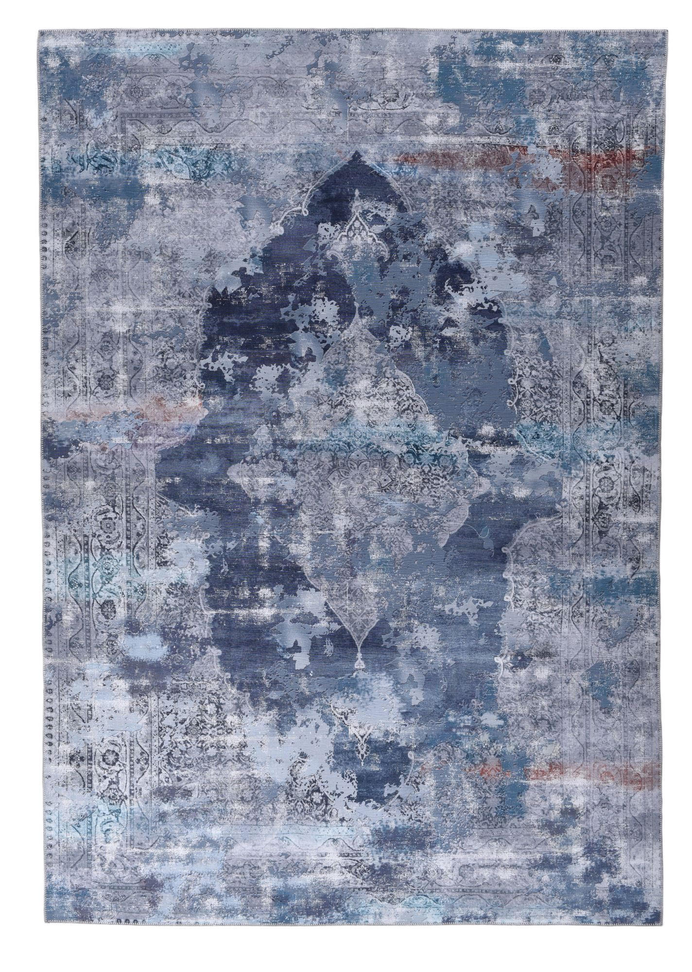VINTAGE-TEPPICH Cecilia 70x140 cm - Blau, Textil (70/140cm) - Gino Falcone