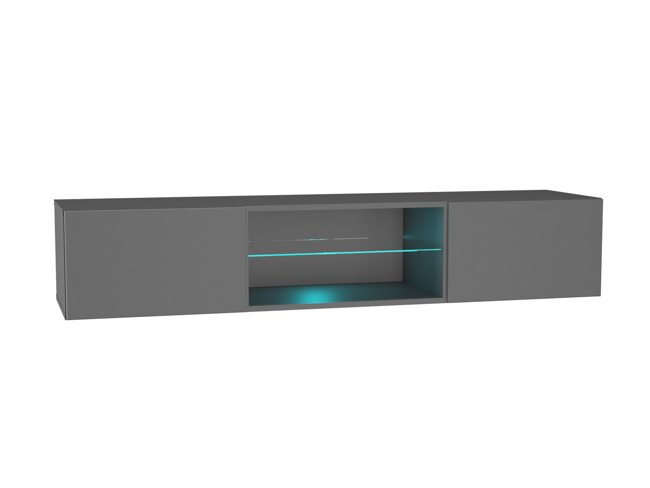 TV-LOWBOARD Graphitgrau 160/30/40 - Grau, Holzwerkstoff (160/30/40cm) - RAUMHIRSCH FURNITURE