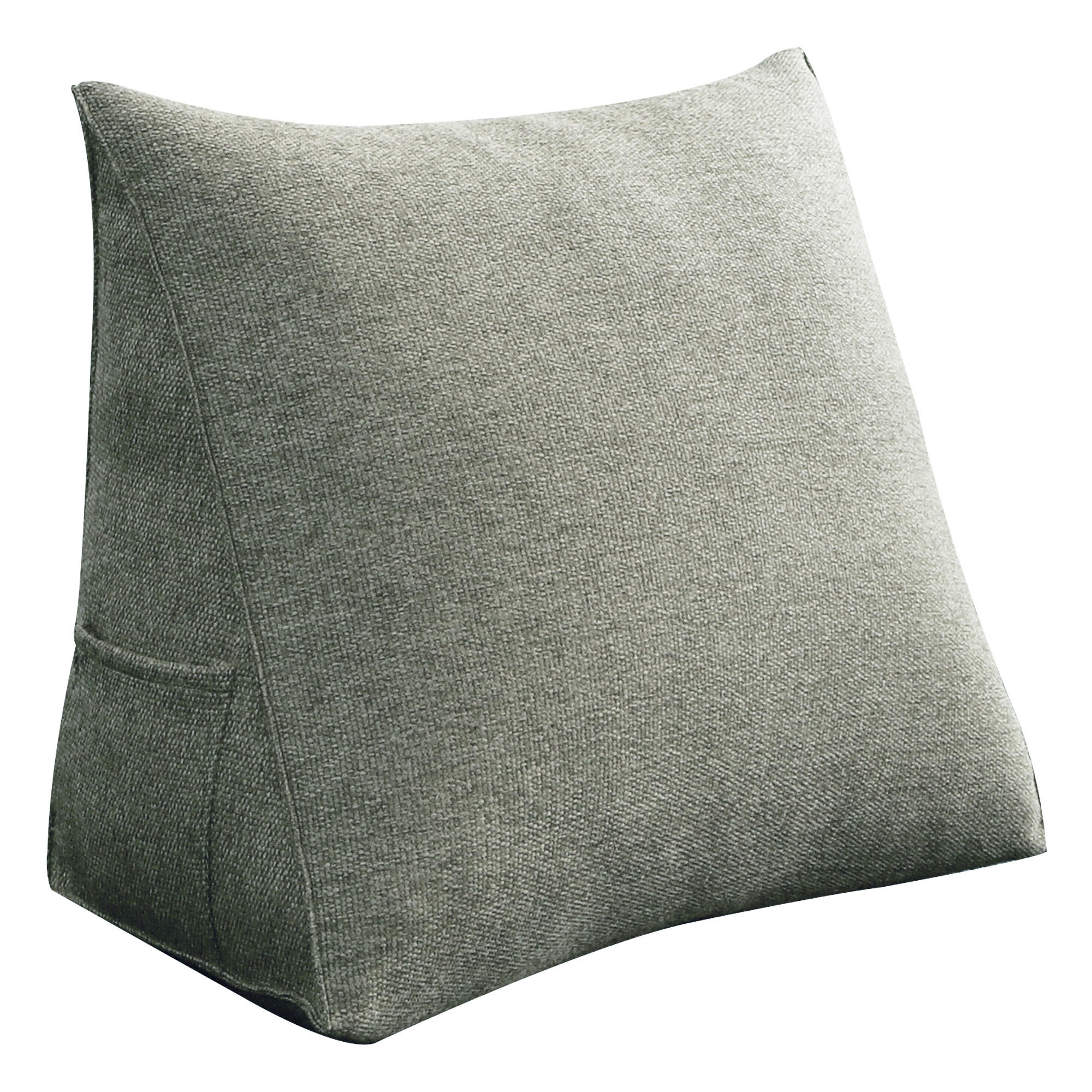 RÜCKENKISSEN für Bett Leinenlook Grau 45 cm - Grau, Textil (35/45cm) - Vercart