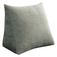 RÜCKENKISSEN für Bett Leinenlook Grau 45 cm - Grau, Textil (35/45cm) - Vercart