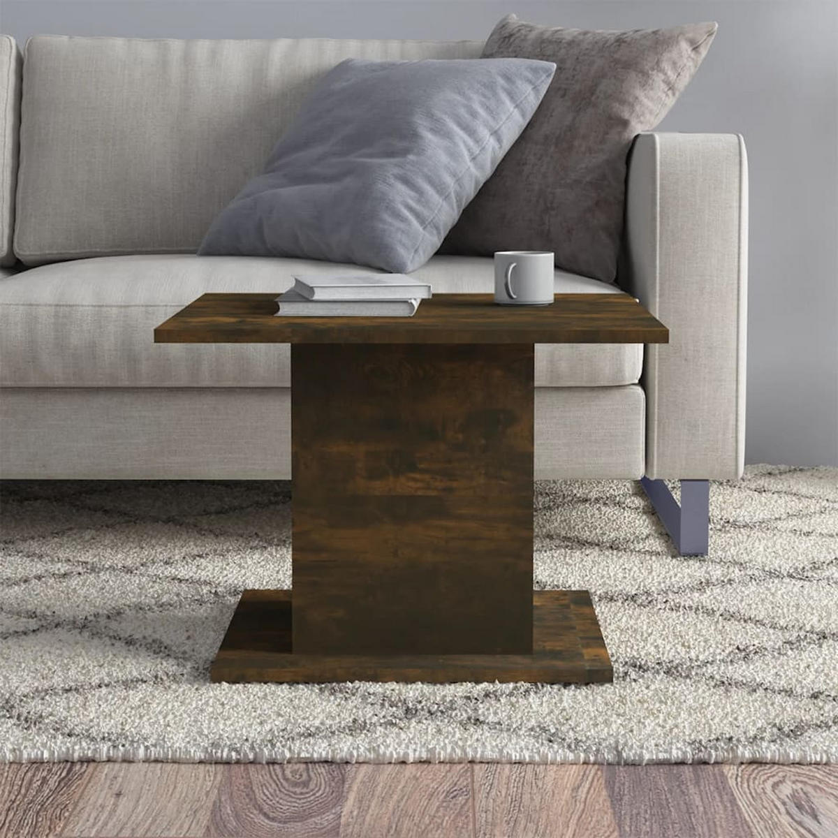 COUCHTISCH Räuchereiche 55,5x55,5x40 cm Holzwerkstoff - Braun, Holzwerkstoff (55.5/55.5/40cm) - furnicato