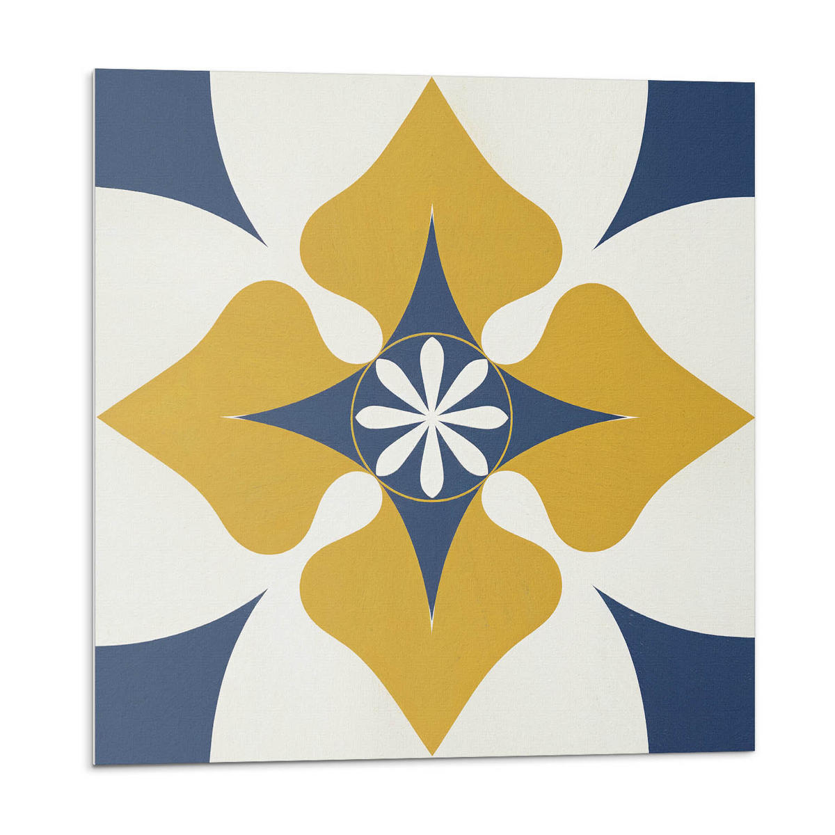 WANDPANEEL 4x 50x50 cm selbstklebend Solvian - Gelb, Kunststoff (50/1.6/50cm) - Wallfluent