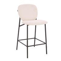 BARHOCKER CELDA - Menge: 1, Farbe: Bouclé Weiß - Weiß, Kunststoff (44/93/52cm) - Home Deluxe