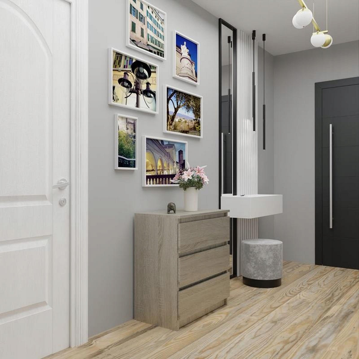 KOMMODE P3 EX3 Sonoma Eiche 70/40/77 cm - Sonoma Eiche, Holzwerkstoff (70/77/40cm) - Matkam Möbel