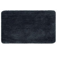 BADEZIMMERTEPPICH rutschfest 50 x 80 cm Dunkelgrau - Anthrazit, Textil (50/80cm)