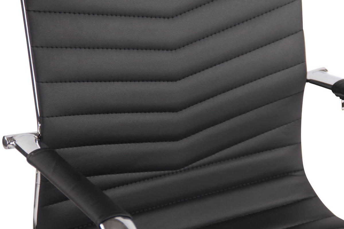 BÜROSTUHL Battle, Kunstleder Schwarz - Schwarz, Textil/Metall (57/120/65cm) - TPFLiving