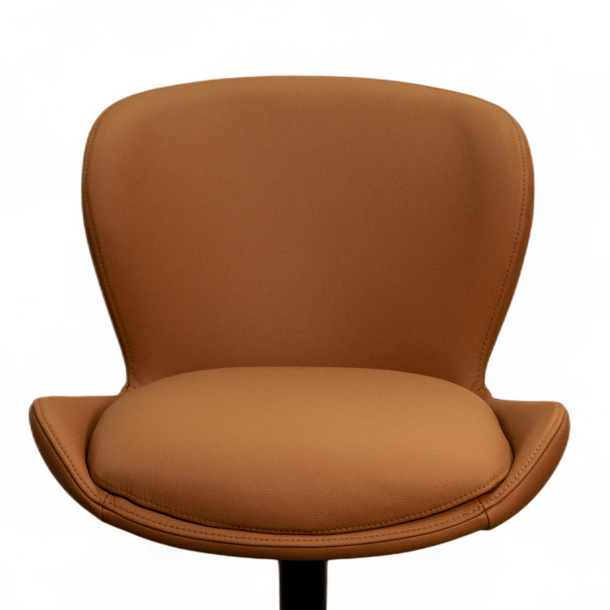 STUHL-SET 6 Stück in Echtleder Cognacbraun - Schwarz/Braun, Leder/Metall (57/83/63cm) - Furnhouse
