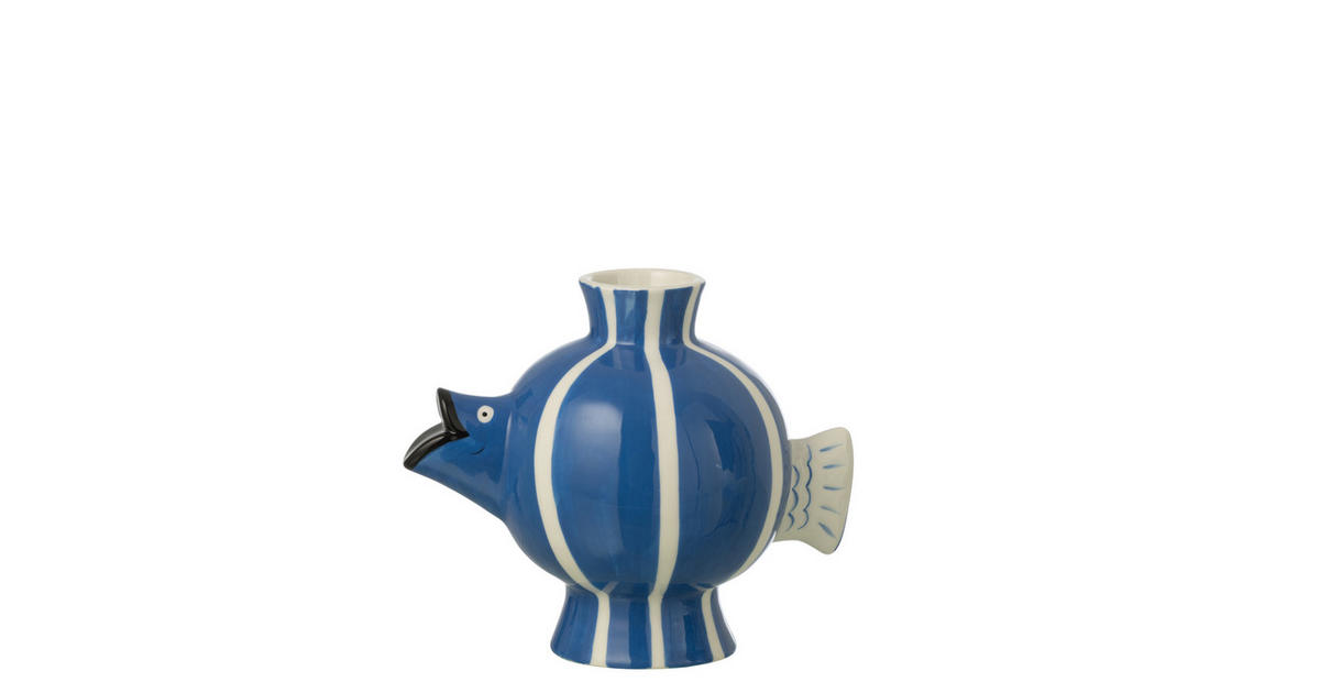 J-Line VASE FISCH BALL GESTREIFT DOLOMIT jetzt nur online ➤