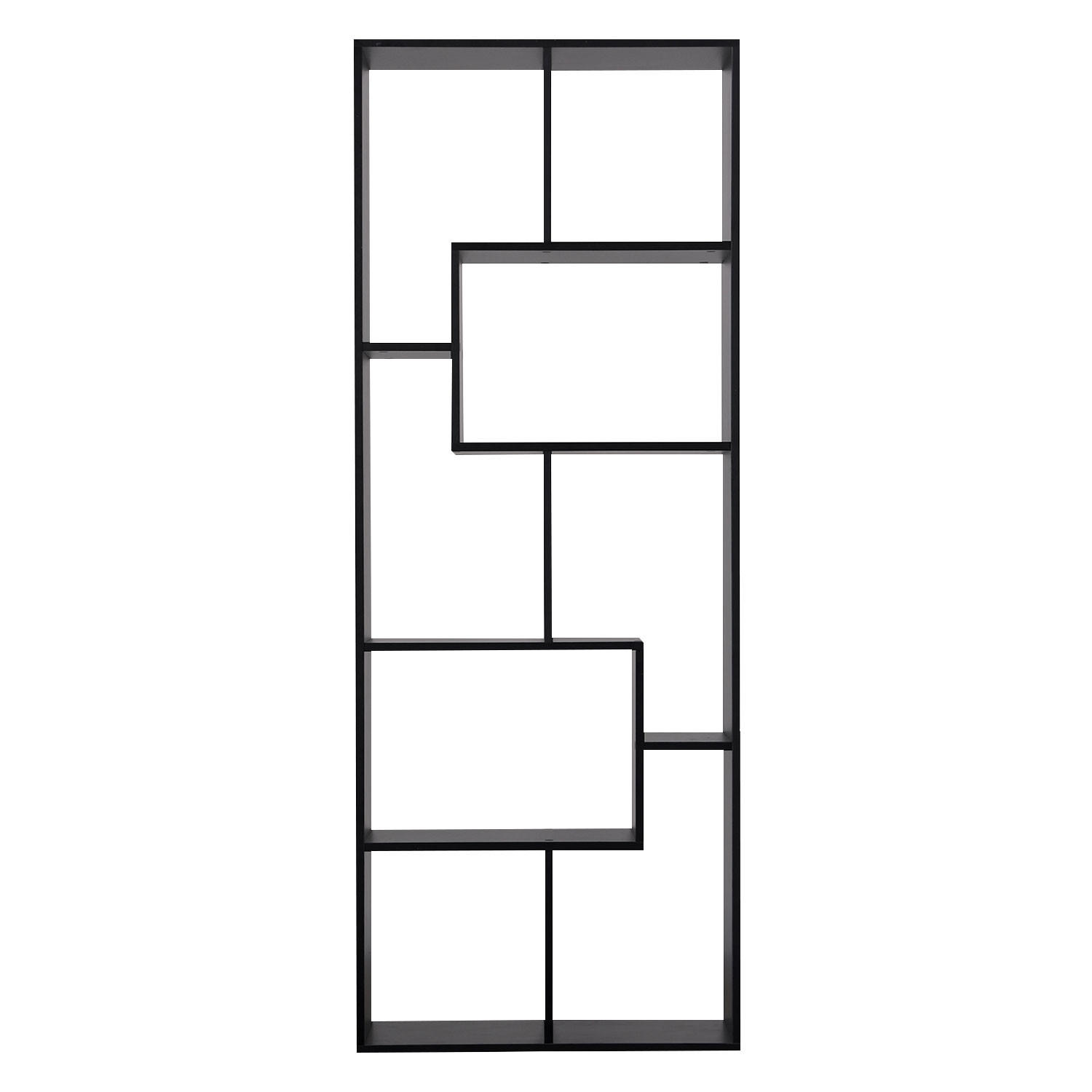BÜCHERSCHRANK Jane Schwarz - Schwarz, Holzwerkstoff (25/175.3/67cm) - Happy Garden