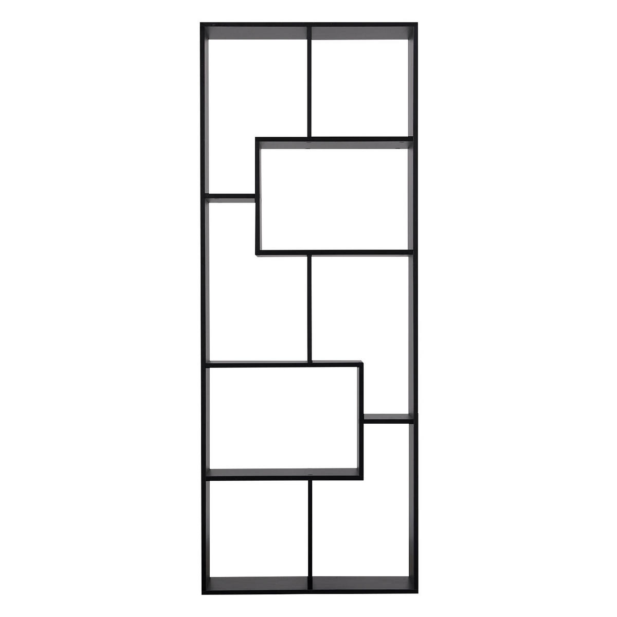 BÜCHERSCHRANK Jane Schwarz - Schwarz, Holzwerkstoff (25/175.3/67cm) - Happy Garden