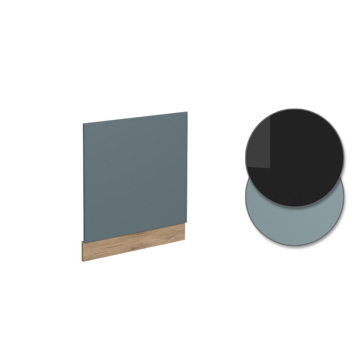 FRONTBLENDE R-Line Blau-Grau 60 cm, AP Anthrazit - Eiche Wotan/Blaugrau, Holzwerkstoff (60/57.2/1.6cm) - Vicco