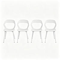 STUHL-SET DE-36240 4 Stück mit PP-Sitz Weiß - Weiß, Metall (44/83/51cm) - ComfortXL