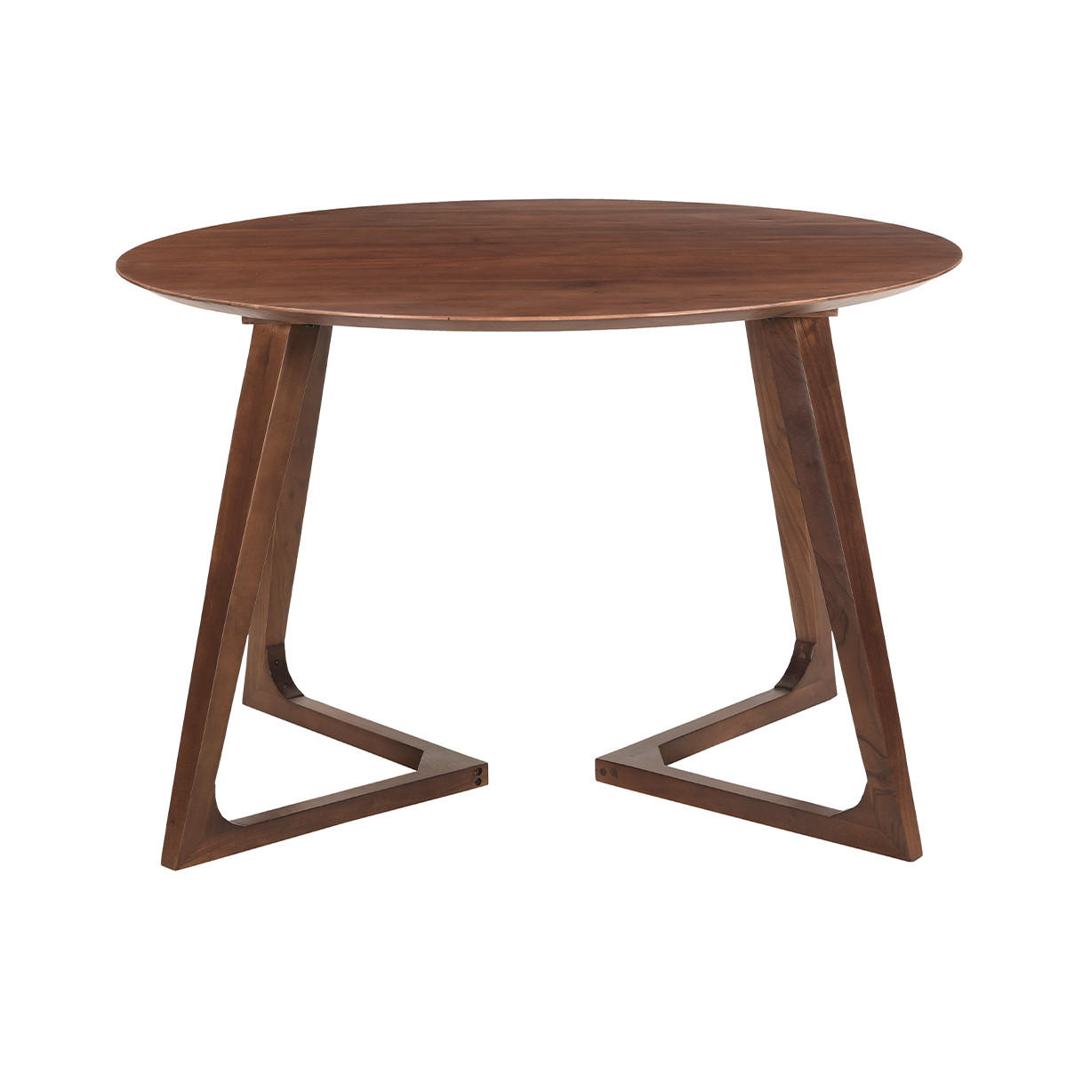 TISCH Massivholz rund L115 cm BANDOL - Naturfarben, Holz (115/115/76cm) - Miliboo