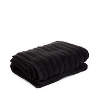 BADETUCH Astri schwarz 70x130 cm - Schwarz, Textil (70/130cm) - Homla
