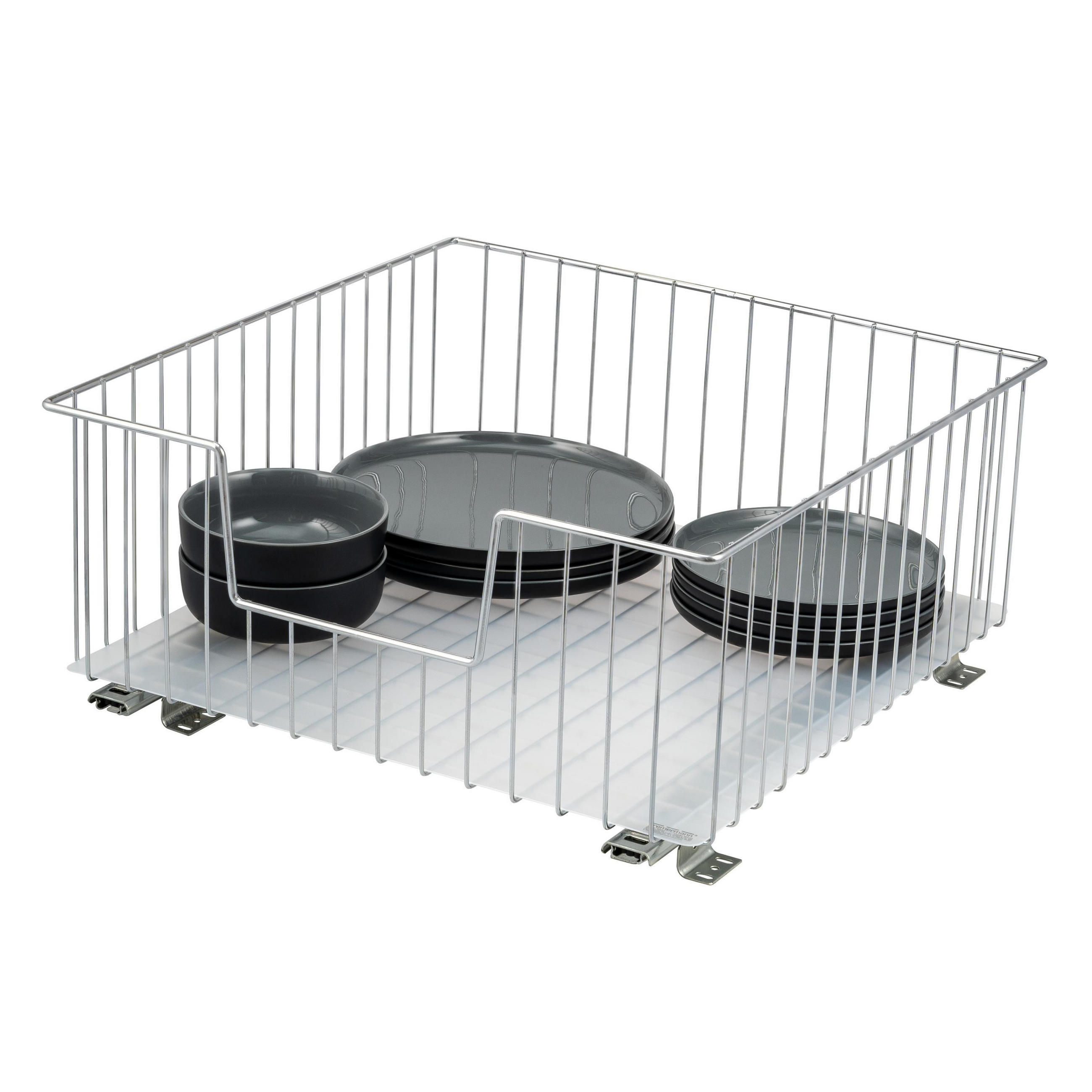 SCHRANK-KORBAUSZUG 50 cm, silber, Metall - Chromfarben, Metall (50/23/50.5cm) - bremermann