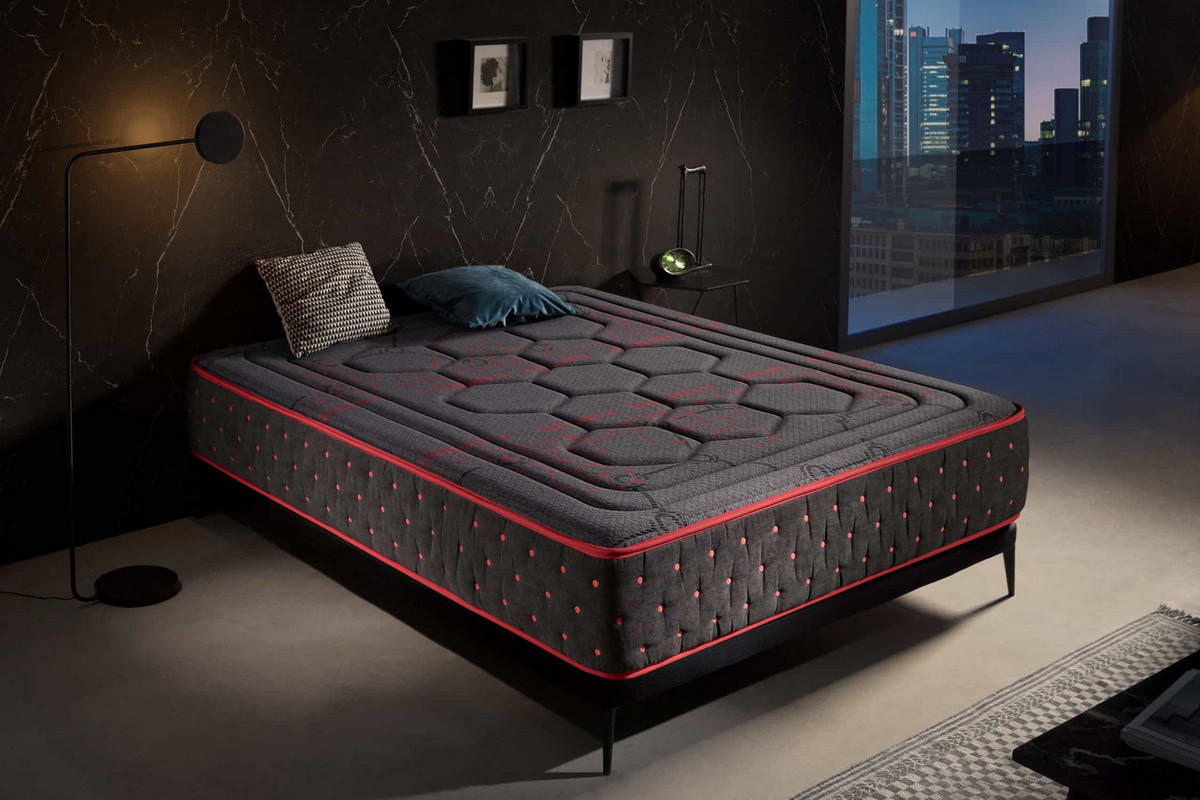 MATRATZE Hexaflex Moon 27cm., 180x200cm - Schwarz, Textil (180/200cm) - Moonia