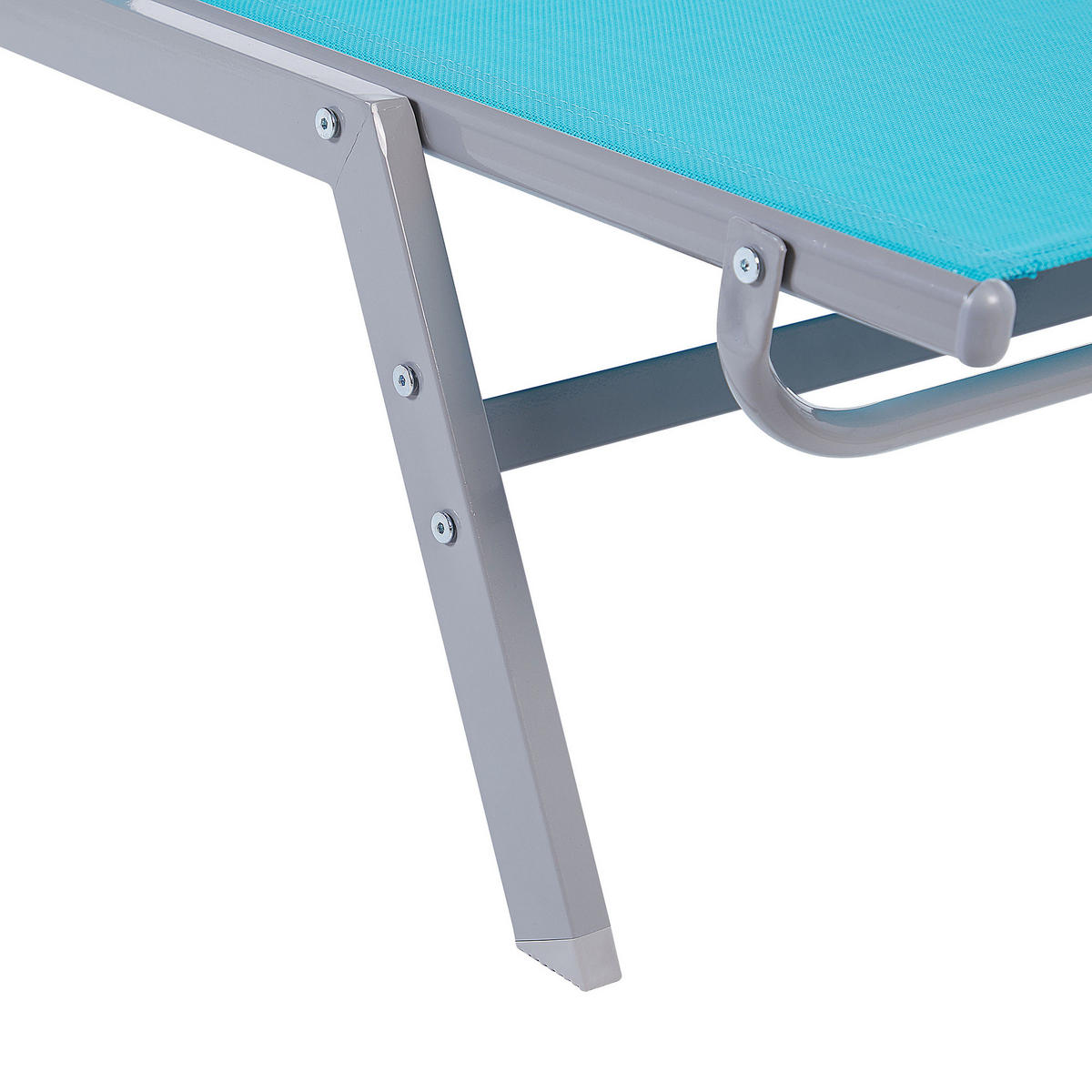 GARTENLIEGE Blau Noli - Blau, Metall (53/32/154cm) - Beliani