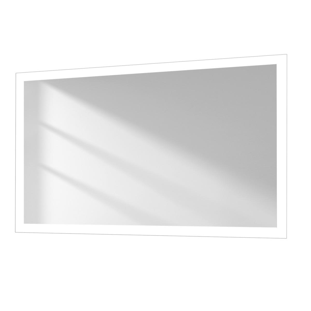 BADSPIEGEL mit Antibeschlag Beleuchtung 100/60/3,5 cm - Weiß, Glas (60/3.5/100cm) - EMKE